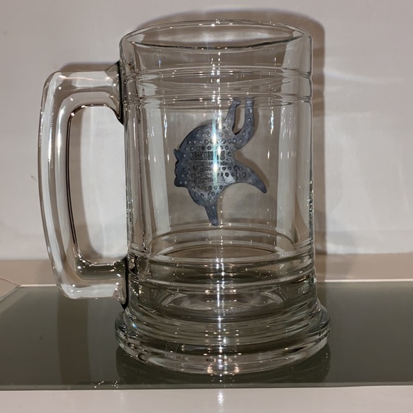 NFL Drinkware Collectible Minnesota Vikings Beer Mug-Metal Emblem - Picture 4 of 9